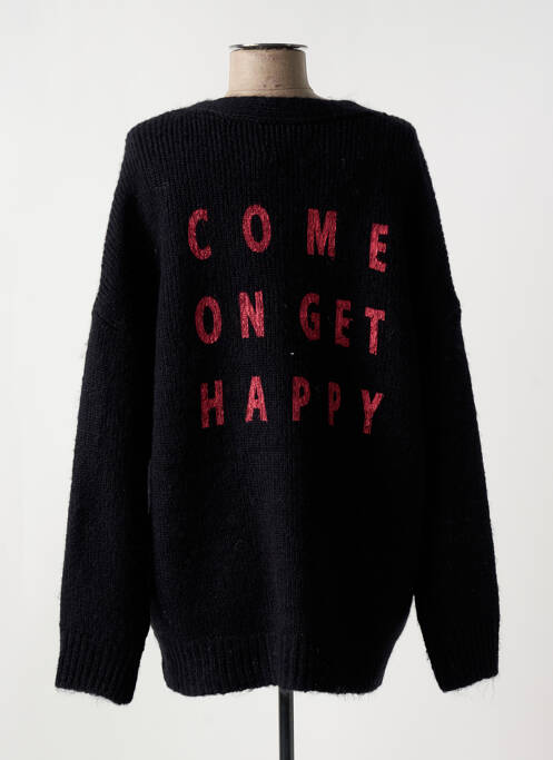 Vestă cu mâneci lungi negru HAPPY femeie