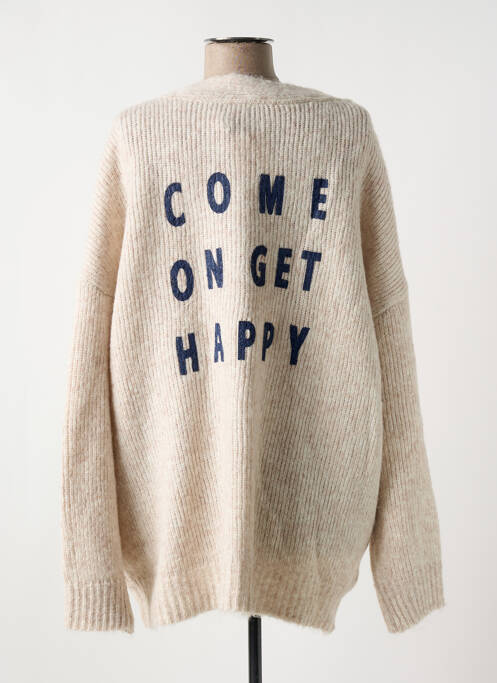 Vestă cu mâneci lungi bej HAPPY femeie