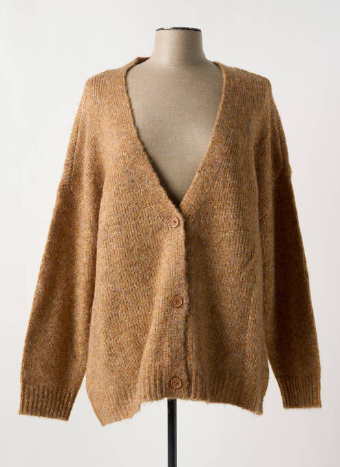 Vestă cu mâneci lungi bej închis HAPPY femeie