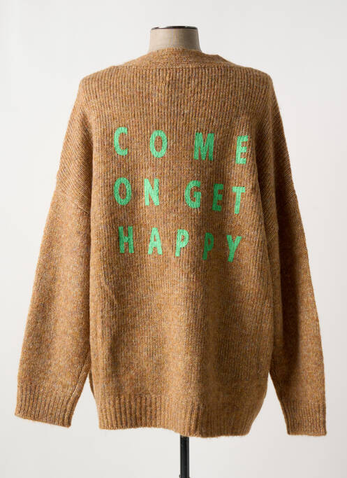 Vestă cu mâneci lungi bej închis HAPPY femeie