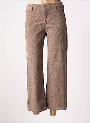 Pantalon 7/8 elasticitate mărime normală maro HAPPY femeie
