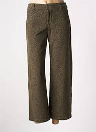 Pantalon 7/8 elasticitate mărime normală verde HAPPY femme