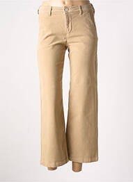 Pantalon 7/8 elasticitate mărime normală bej HAPPY femeie