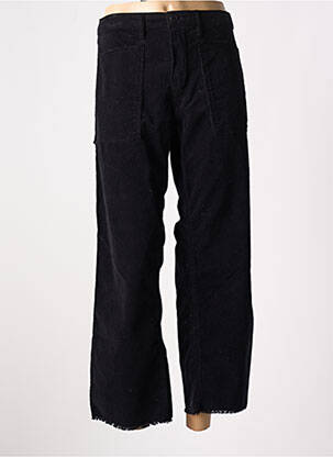 Pantalon 7/8 talie înaltă talie înaltă negru HAPPY femeie