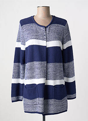 Vestă cu mâneci lungi albastru MARBLE femeie