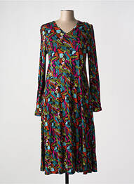 Rochie midi imprimeu fantezie mâneci lungi negru AGATHE & LOUISE femeie