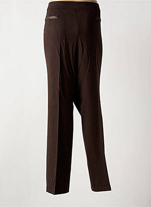 Pantalon drept talie elastică maro JEAN GABRIEL femeie