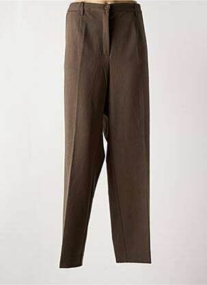 Pantalon drept talie elastică maro KJBRAND femeie