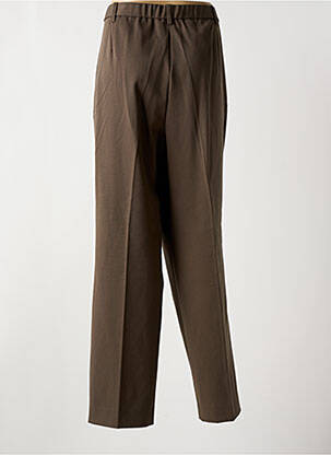 Pantalon drept talie elastică maro KJBRAND femeie