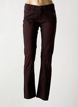 Pantalon slim buzunare maro TONI femeie