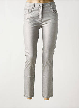 Pantalon slim buzunare gri LAUREN VIDAL femeie