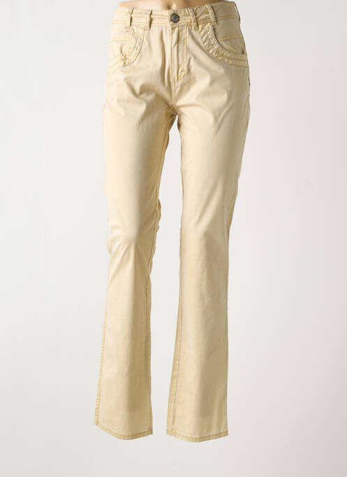 Pantalon slim bej FRED SABATIER femeie