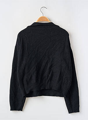 Pulover strânsă pe partea de jos mâneci lungi negru SANS MARQUE femeie