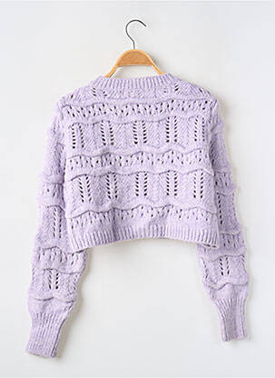 Vestă cu mâneci lungi guler rotund violet MANGO femeie