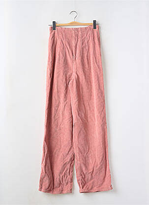 Pantalon larg talie cu cleme talie înaltă roz URBAN OUTFITTERS femeie