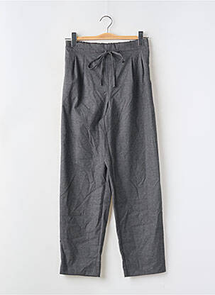 Pantalon drept elasticitate talie înaltă gri MANGO femeie