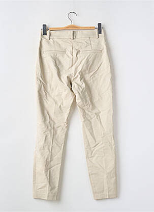Pantalon slim țesătură poplin mărime normală bej H&M femeie