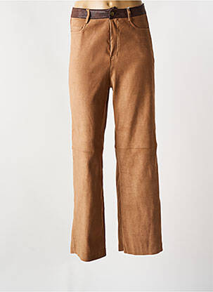 Pantalon larg bej KEZY femeie