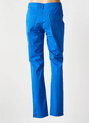 Pantalon slim țesătură poplin mărime normală albastru YOULINE femeie