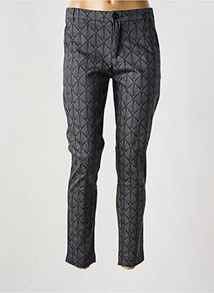 Pantalon chino țesătură poplin mărime normală gri CHIC & JEUNE femeie