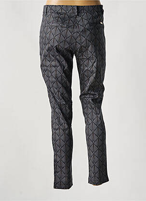 Pantalon chino țesătură poplin mărime normală gri CHIC & JEUNE femeie