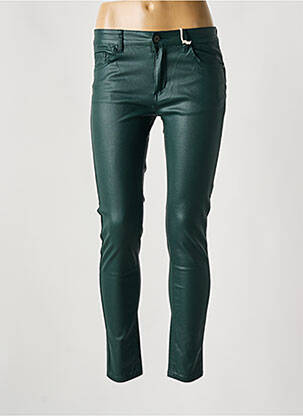 Pantalon slim țesătură acoperită mărime normală verde MELLY & CO femeie