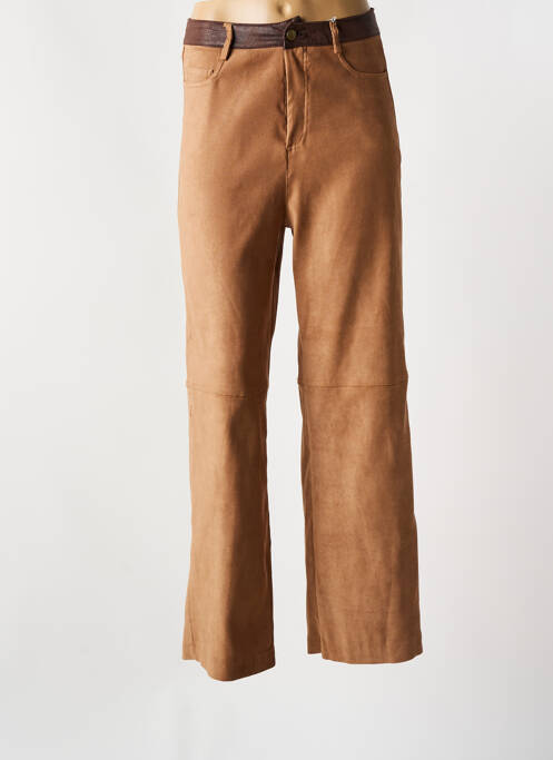 Pantalon larg bej KEZY femeie