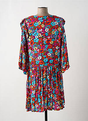 Rochie scurtă mâneci 3/4 mâneci 3/4 roz VINTAGE LOVE femeie