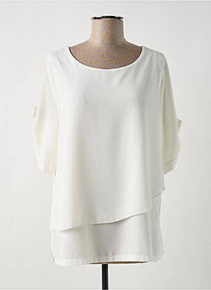 Tunică mâneci lungi alb HALOGENE femeie