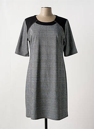 Rochie midi mâneci 3/4 mâneci 3/4 gri HALOGENE femeie