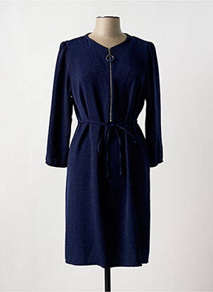 Rochie midi mâneci 3/4 mâneci 3/4 albastru BY MEG femeie