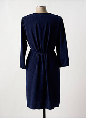 Rochie midi mâneci 3/4 mâneci 3/4 albastru BY MEG femeie