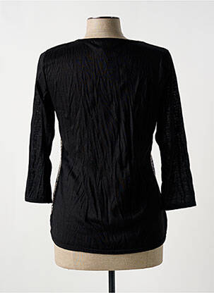 Top țesătură jersey mâneci 3/4 negru VIE NOCTURNE femeie