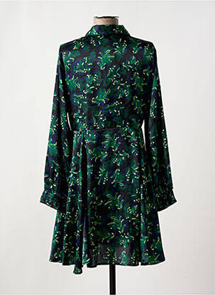 Rochie midi imprimeu fantezie mâneci lungi verde AN' GE femeie