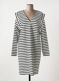 Rochie midi mâneci lungi mâneci lungi alb ICHI femme
