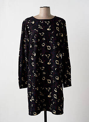 Rochie midi imprimeu fantezie mâneci lungi negru ANONYME DESIGNERS femeie