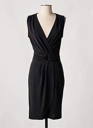 Rochie midi fără mâneci fără mâneci negru LADY LOL femeie
