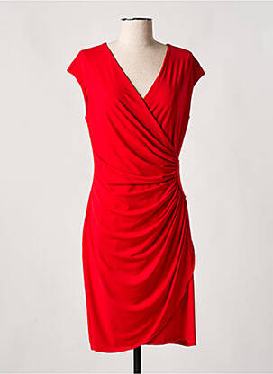 Rochie midi mâneci scurte mâneci scurte roșu LADY LOL femeie