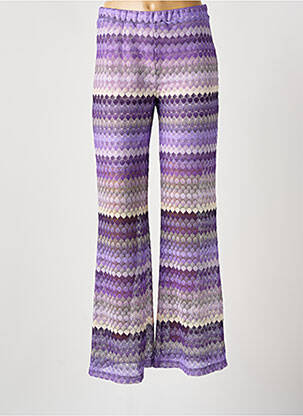Pantalon larg mărime normală mărime normală violet LADY LOL femeie
