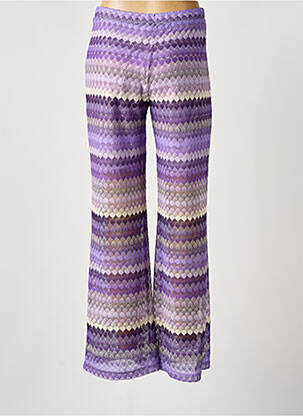 Pantalon larg mărime normală mărime normală violet LADY LOL femeie