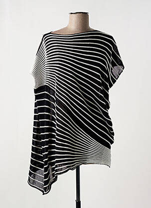 Tricou guler rotund mâneci scurte negru PIER ANTONIO GASPARI femeie