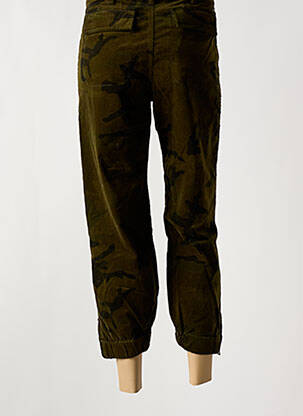 Pantalon 7/8 închidere cu fermoar sub clapetă cu nasturi verde MASON'S femeie