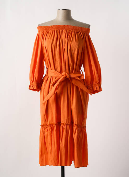 Rochie midi portocaliu D.EXTERIOR femeie