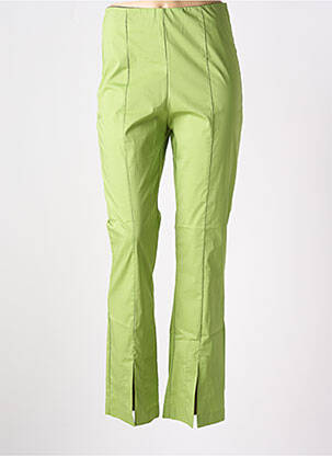 Pantalon evazat talie cu cleme talie înaltă verde MEIMEIJ femeie