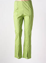 Pantalon evazat talie cu cleme talie înaltă verde MEIMEIJ femeie