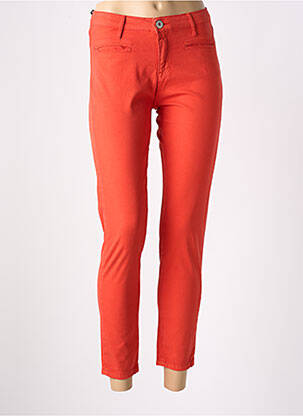 Pantalon 7/8 elasticitate talie joasă portocalie DENIM STUDIO femeie