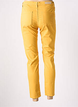 Pantalon 7/8 elasticitate talie joasă galben DENIM STUDIO femeie