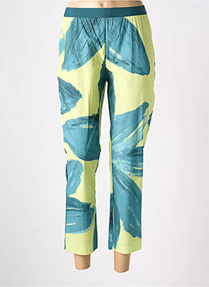 Pantalon 7/8 țesătură poplin mărime normală verde LIVIANA CONTI femeie