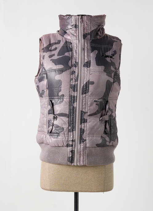 Geacă matlasată buzunare cu glugă gri KAPORAL femme