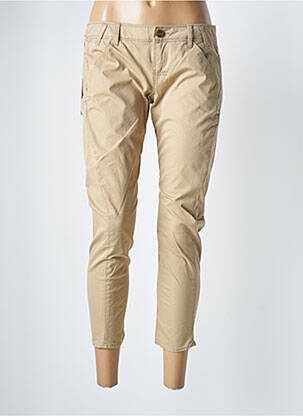 Pantalon 7/8 elasticitate talie joasă bej GUESS femeie